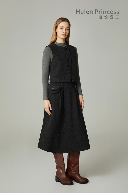 文艺风马甲套装裙 商品图3