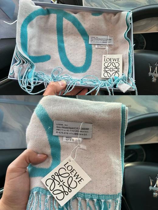 D122170蓝白色围巾&彩妆三件套水墨色蝴蝶结蓝礼盒 商品图3