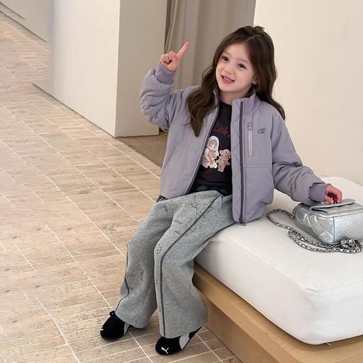 艾摩贝贝儿童轻便软弹锁温棉服女童保暖防风立领短款棉衣外套潮【杜邦棉】 商品图2