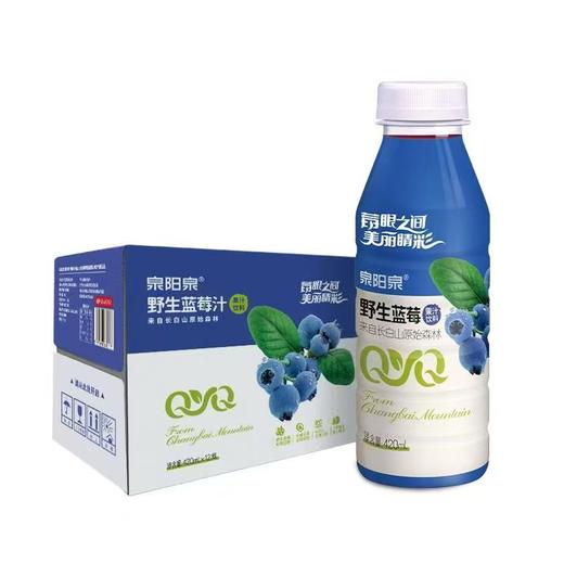 【春季保护视力半价】泉阳泉长白山蓝莓汁饮料420ml*3瓶无菌0防腐含剂花青素 420ml*3 商品图1