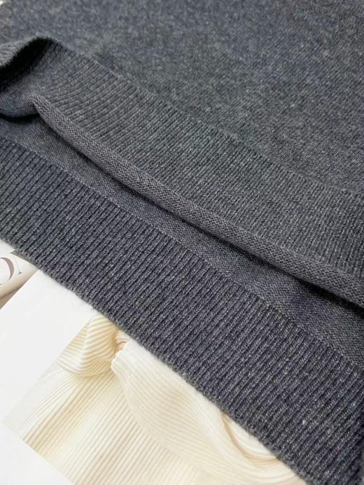 D122119秋冬新款羊毛极简基础款无缝圆领针织毛衣简约大方百搭 商品图10