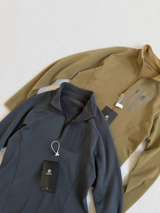 D122132新款2025秋冬半拉链加绒情侣款卫衣打底衫 商品图3