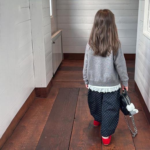 艾摩贝贝中大小女童宝宝洋气韩版休闲卡通满刺绣小狗针织开衫外套 商品图3