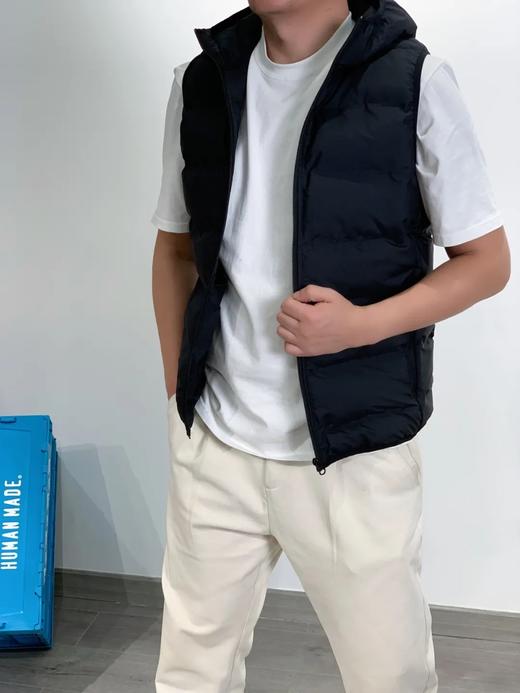 秋冬 适配你所有风格的叠穿与单搭 防泼水情侣连帽棉马甲 可机洗 不跑棉 商品图0