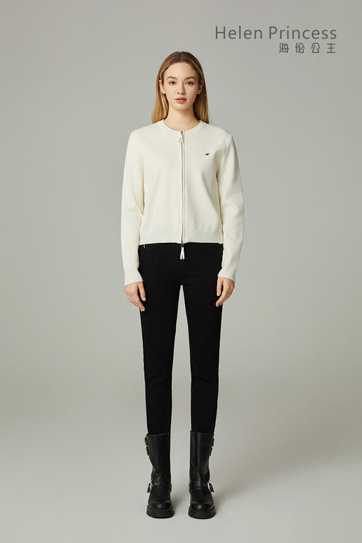 双拉链圆领宽松上衣 商品图7