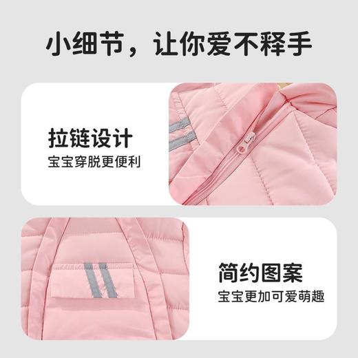 婴儿羽绒棉服冬季连体衣男女童冬季抱衣爬服夹棉婴儿哈衣保暖 商品图3