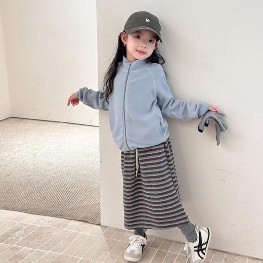 艾摩贝贝男女童立领防风卫衣软糯保暖校园外套上衣【羊毛双面绒】 商品图3