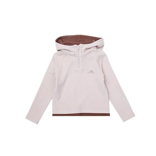 艾摩贝贝儿童防风保暖连帽衫上衣2025冬女童锁温半拉链毛绒卫衣【发热绒】 商品图4