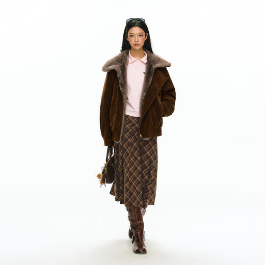 Ariseism 美式复古高级感半身裙女秋冬新款格子裙子 商品图2