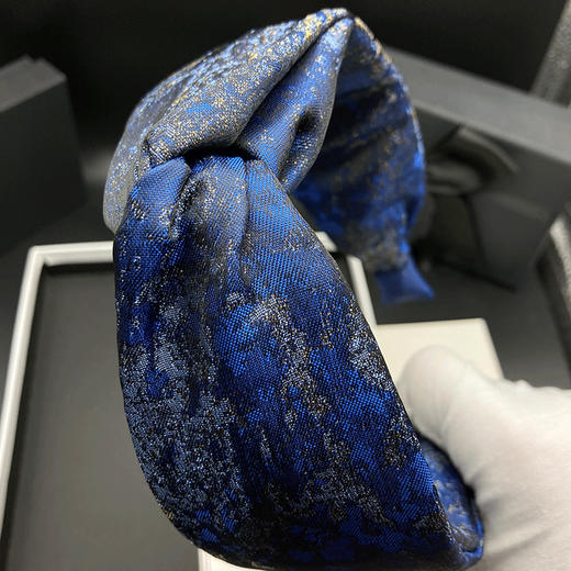 丁摩 晕染蓝高颅顶发卡发箍女气质宽边头饰洗脸头箍5ZF-72223 商品图4