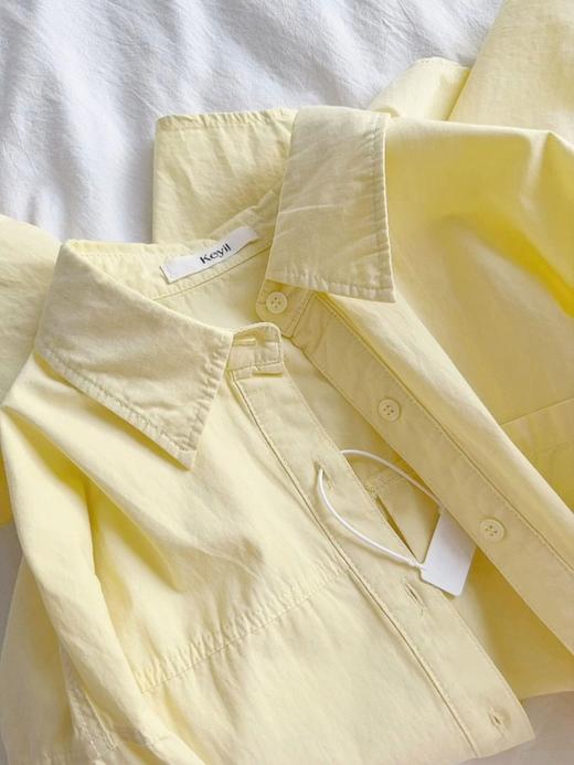 丁摩 100%纯棉【糖果色显白】紫色秋冬季衬衫女中长款休闲显瘦长袖衬衣女外穿5ZF-90180 商品图7