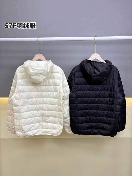 D122140女士轻暖系列连帽白鸭绒夹克式羽绒服 商品图1