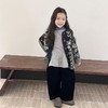 艾摩贝贝女童宝宝宽松复古提花针织开衫秋冬儿童洋气撞色毛衣外套 商品缩略图1