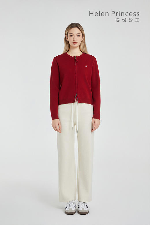 双拉链圆领宽松上衣 商品图1