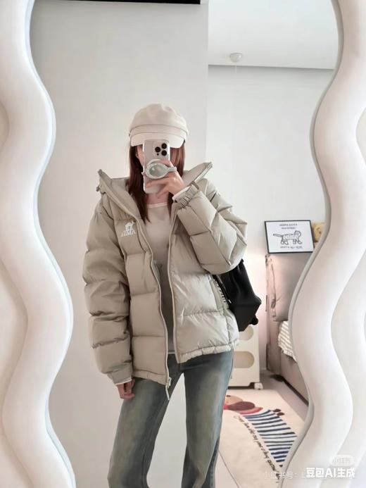 D122154新款80白鸭绒防风连帽羽绒服面包服 商品图8