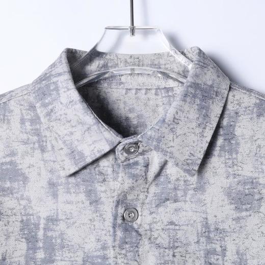 6015SDSA男士秋冬新款痞帅男装时尚简约磨破扎染翻领休闲衬衣百搭时尚 商品图2