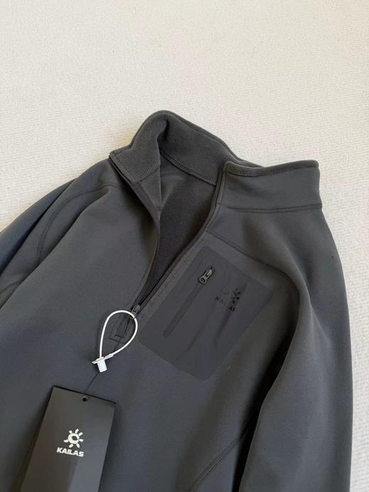 D122132新款2025秋冬半拉链加绒情侣款卫衣打底衫 商品图11