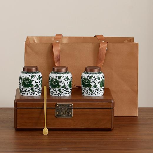 胡桃木.迷你吉祥罐【3小瓷.3两装（螺旋口）+茶勺】60元1套.整箱16套 商品图2