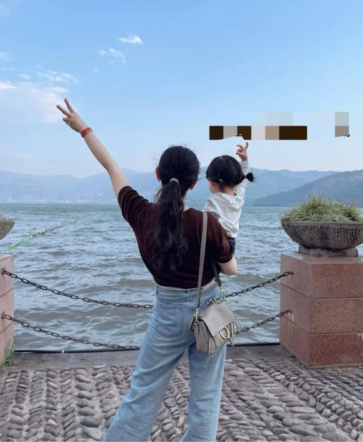 Chloe 大号 蓝色 牛皮 faye 包 商品图3