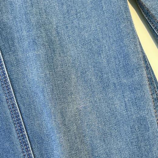 丁摩 丹宁蓝阔腿牛仔裤女秋冬加绒高腰宽松显瘦九分直筒裤5ZF-22029 商品图4