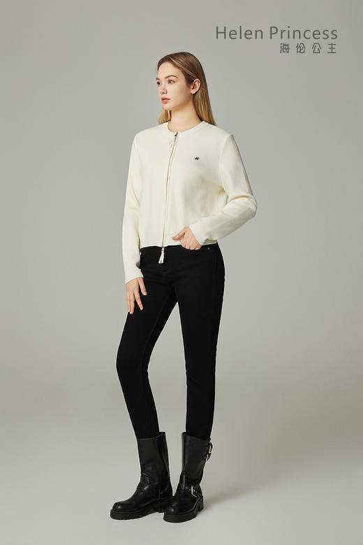 双拉链圆领宽松上衣 商品图8