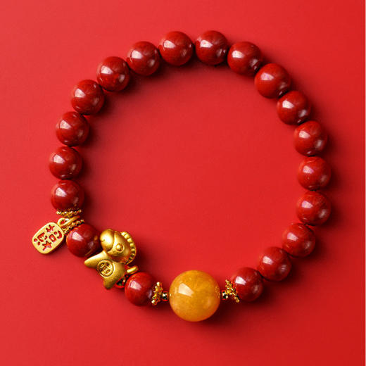 丁摩 马年本命年手链女招财纳福属马朱砂手串串珠饰品女士礼物5ZF-12222 商品图3
