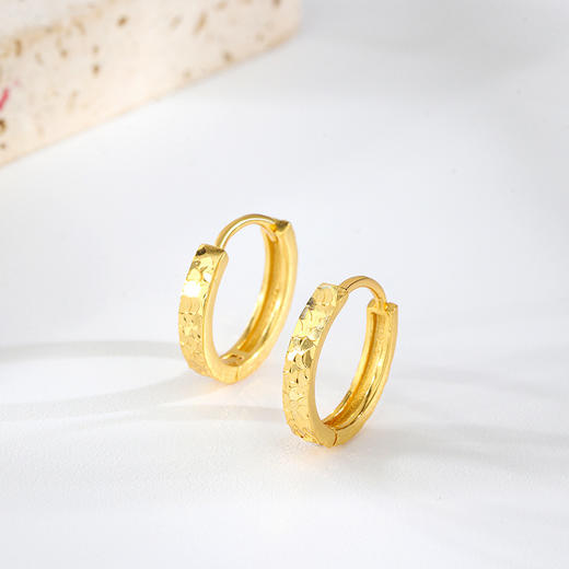 丁摩 s925纯银碎冰冰耳扣轻奢小众爆闪简约高级感耳圈精致龙鳞银耳环女5ZF-12221 商品图8