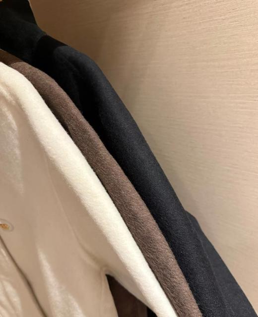 D122113赵露思同款上身减龄又显瘦小熊羊绒牛角扣大衣 商品图8