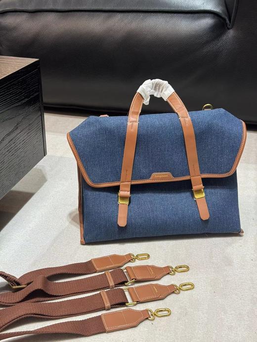 D122161轻盈有质感帆布丹宁系列小号双肩包斜挎包 商品图2