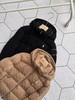 D122149老钱风织针拼接羊毛蓬松连帽羽绒服 商品缩略图3