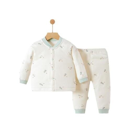 婴儿保暖内衣套装秋冬薄棉男女宝宝纯棉无骨分体保暖夹棉家居套装 商品图4