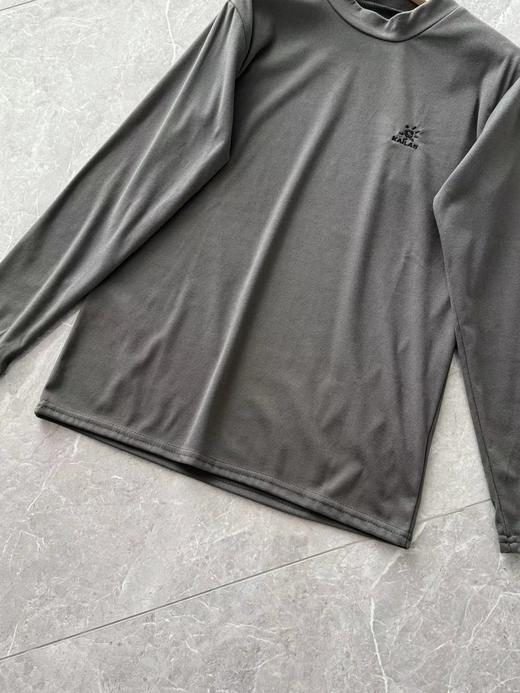 D122135冬季降温刺绣自发热德绒面料打底衫内搭男士 商品图7