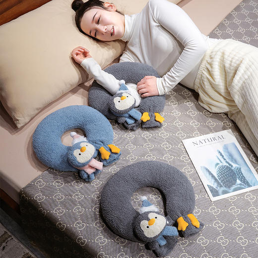 自然醒ins企鹅u型颈枕热水袋QYL 商品图10