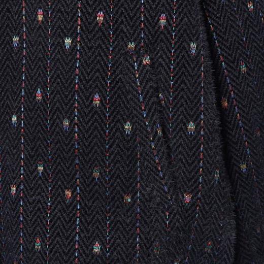 WY1537SDSA男士秋冬新款痞帅男装简约波浪线刺绣半拉链立领连帽卫衣百搭 商品图3