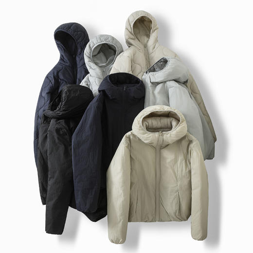 【4116】情侣款轻量秋冬休闲连帽简约棉服！两面穿设计！！ 商品图2