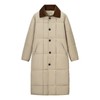 D122124冬季长款加厚保暖卡其色棉服女小众设计款棉衣面包服外套 商品缩略图0