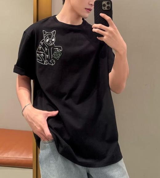 中性款logo卡通短袖T恤偏大he014 商品图3