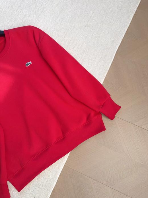 D122103新年战袍来啦！冬季一体绒情侣款红色圆领加厚卫衣 商品图11