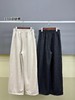 D122139超好穿的毛呢加绒阔腿裤！2025冬款内加绒毛呢裤 商品缩略图1