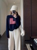 D122121美式氛围感波浪纹爱心图案圆领百搭毛衣 商品缩略图10