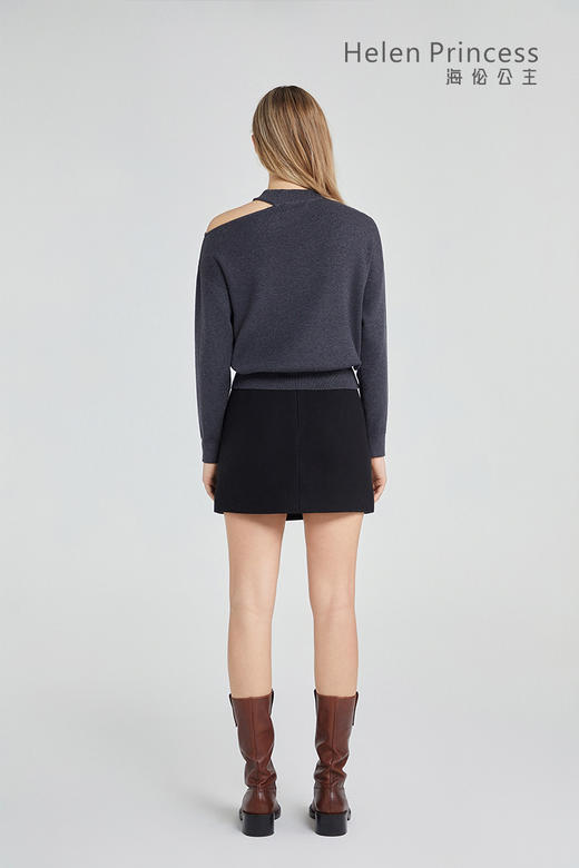 慵懒风露肩针织上衣 商品图9