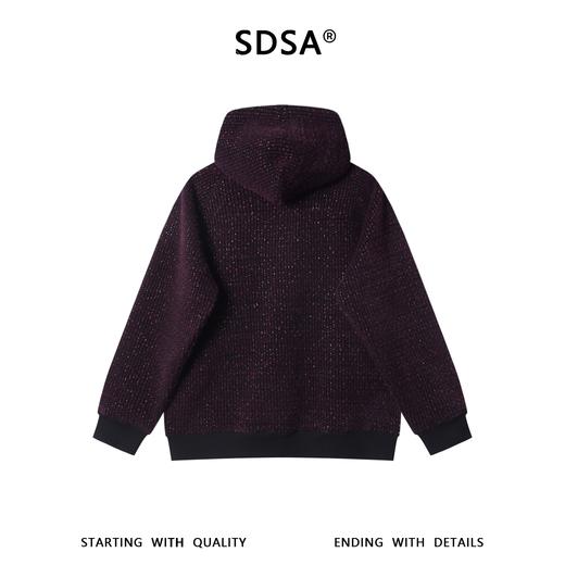 WY1516SDSA男士秋冬新款痞帅男装潮牌竖纹彩色刺绣半拉链连帽卫衣百搭 商品图5