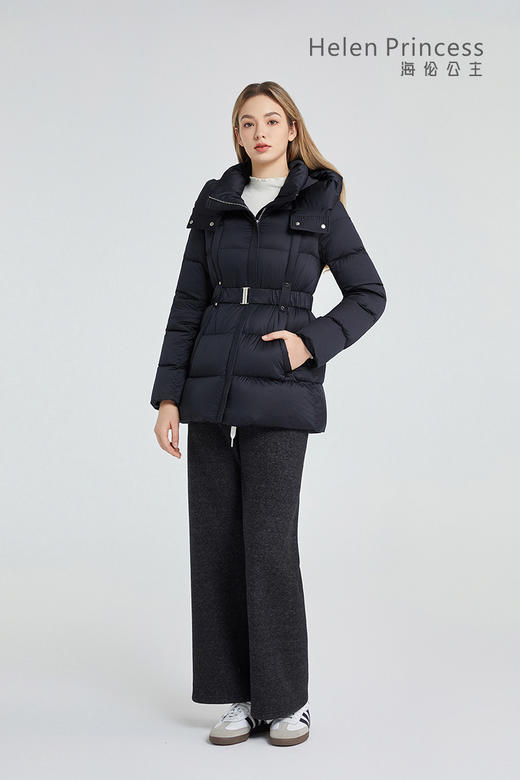 气质收腰连帽羽绒服 商品图8