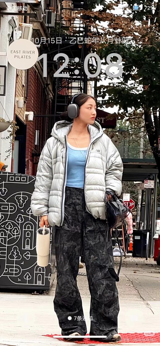 D122146金冬天郑秀晶同款男女同款轻薄款连帽羽绒服 商品图5