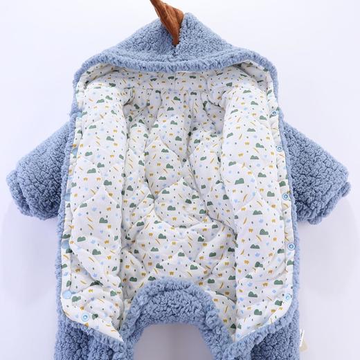 婴儿连体衣冬季包脚保暖宝宝哈衣外出服新生儿衣服秋冬装加厚棉服 商品图1