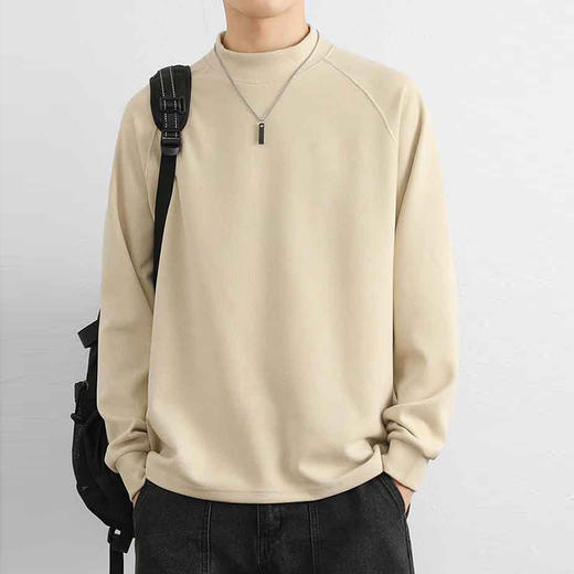 裁缝学苑MQ73德绒打底衫纸样男装加绒内搭双面绒男长袖卫衣半高领上衣样板 商品图5