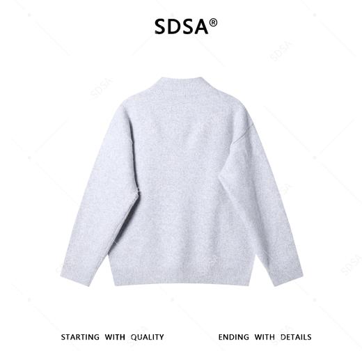 859SDSA男士秋冬新款痞帅男装慵懒风简约立领毛衣百搭时尚休闲针织衫 商品图5