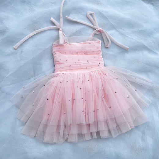 【非质量问题不退换】吊带珍珠网纱裙 商品图5