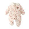 冬季婴儿夹棉加厚连体衣女宝宝长爬休闲风公主家居服外出服安阳 商品缩略图4