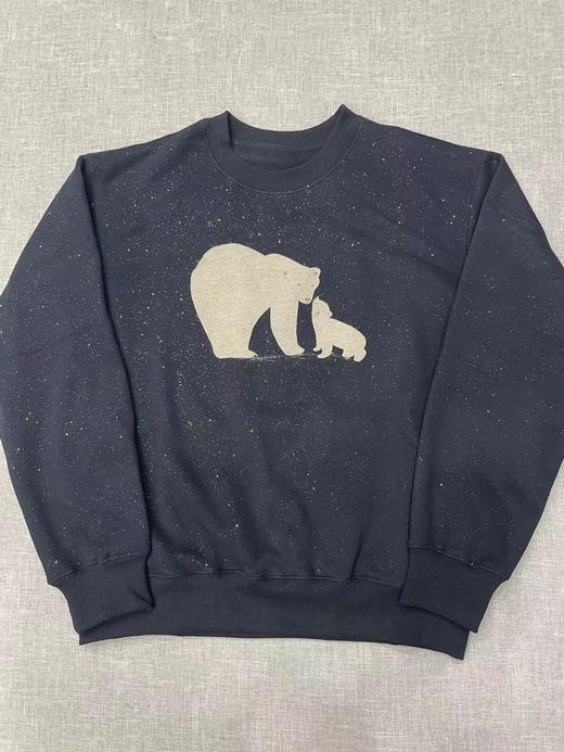 D122116卫衣2025冬新品双面磨毛闪粉棉质圆领卫衣MBE4SWS002 商品图7